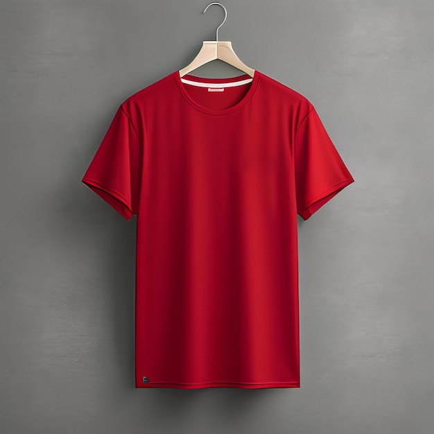 plain red mockup blank shirt