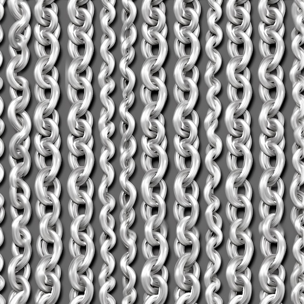 Фото Обычный серебряный цвет с узором длинной цепи