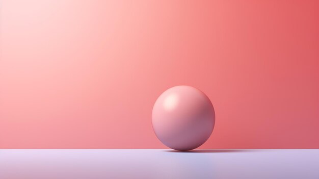 A plain spherical object floating against a gradient background AI generated illustration