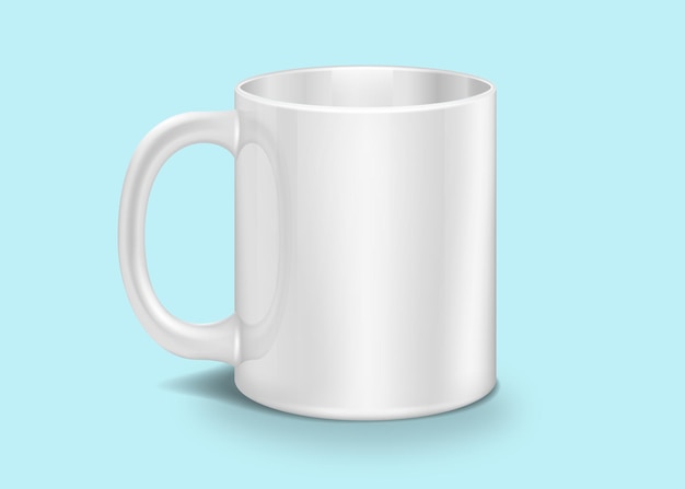 Photo plain tea cup mockup on color background