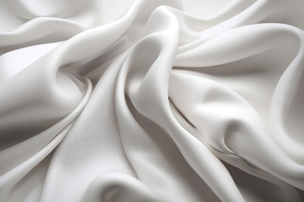 Plain white background cloth fabric floating AI generated