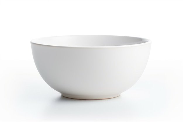 Photo a plain white bowl the bowl is empty showcasing its clean design and smooth surface isolated on a transparent background png