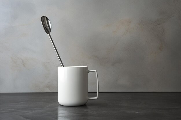 Photo a plain white ceramic milk frother copy space