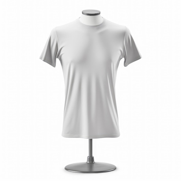 Plain white tshirt on male mannequin Mockup for design