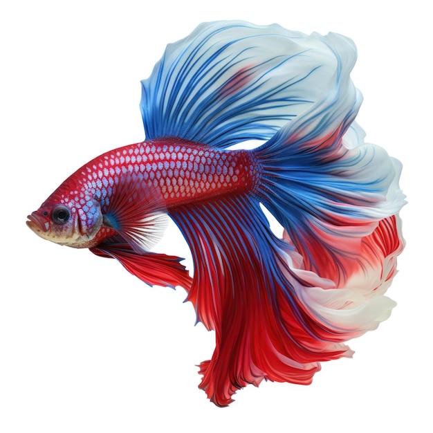 Plakat Betta isolated on white background Generative AI