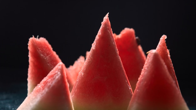 Foto plakjes rijpe sappige watermeloen