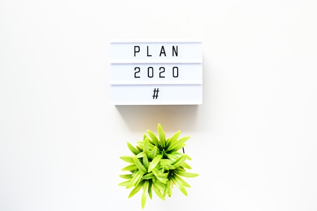 Plan 2020 bedrijfsconcept, bovenaanzicht