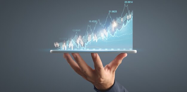 Pianifica la crescita del grafico e l'aumento degli indicatori positivi del grafico nella sua attività su tablet