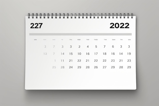 Foto plan uw dagen efficiënt met de elegante 2024 maandag start horizontale zwarte en witte kalender temp