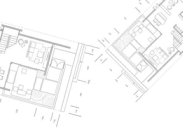 Plan van het gebouw op basis van de tekening