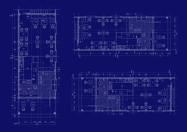 Plan van het gebouw op basis van de tekening