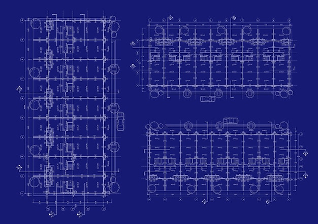 Plan van het gebouw op basis van de tekening