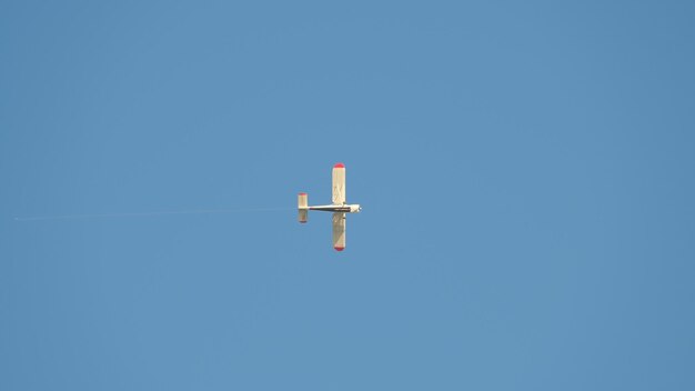 Plane flying in the blue sky