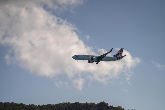 Photo plane flying over head in australia