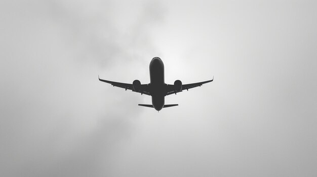 A plane is flying in the sky with the words " airplane " on the bottom.