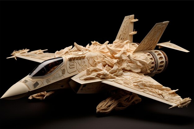 plane made of ivory aigenerated