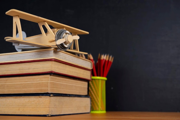 Plane model placed on the table