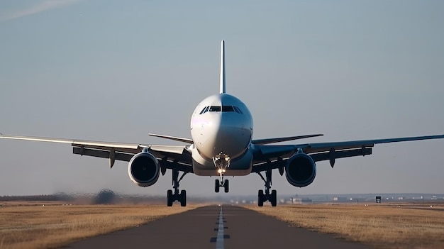 Plane on the runway Illustration AI GenerativexA