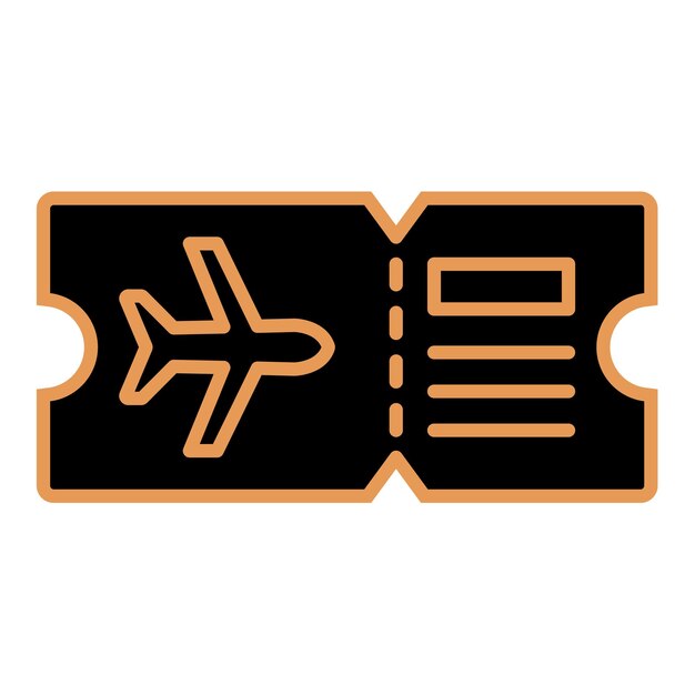 Photo plane ticket icon