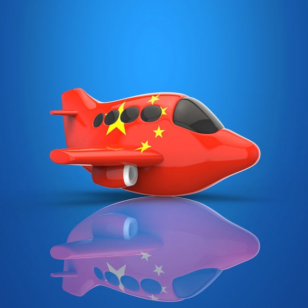 Plane and transport concept - 3D Illustration