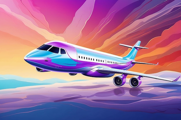 Plane with blank banner vector in color