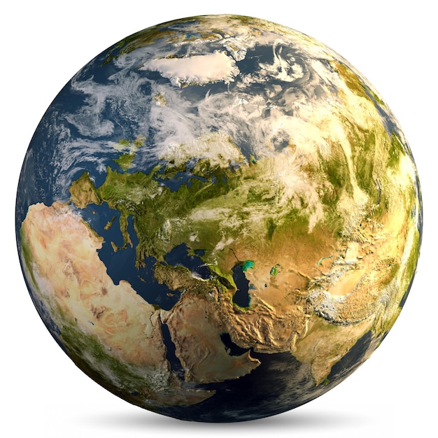 Planeet Aarde wereld Elementen van deze afbeelding geleverd door NASA 3d rendering