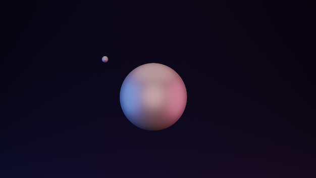 planeet in de ruimte 3d render