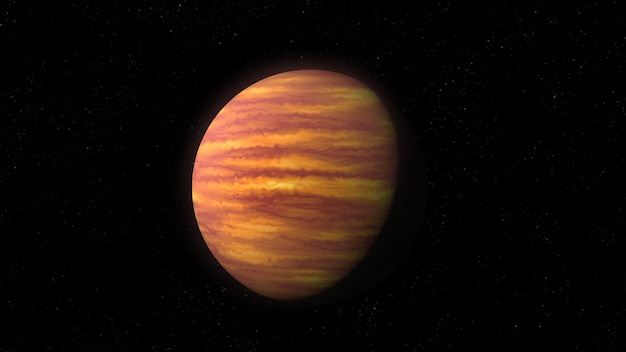 Planeet in de ruimte Gigantische gasplaneet Realistische 3D-weergave van prachtige planeet