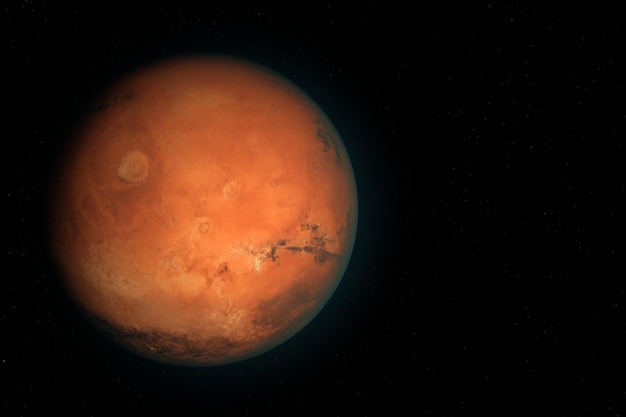 Planeet Mars zonnestelsel