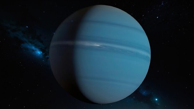 Planeet Uranus met ster op de achtergrond Generatieve AI