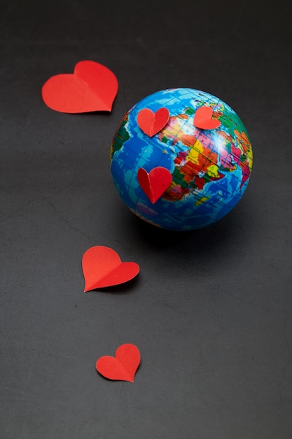 Planeet van liefdeconcept de Dag van de Valentijnskaart