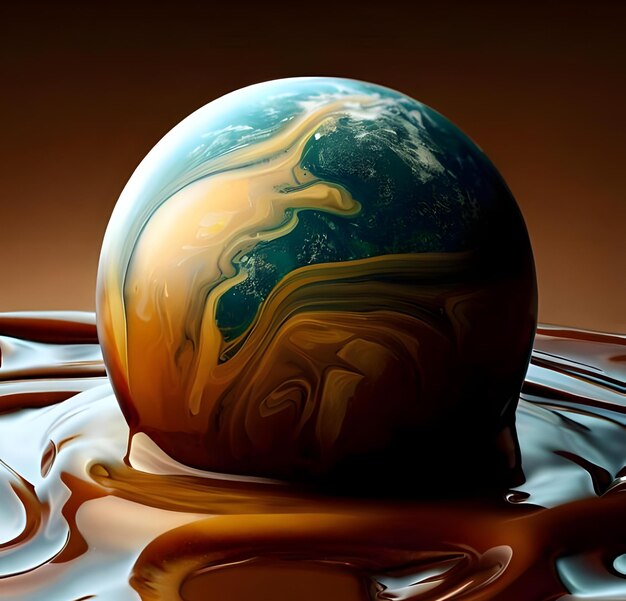 Foto il pianeta del cioccolato e del miele 2