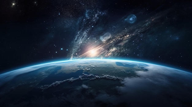 대조 의 행성 - 우주 무대에서 낮 과 밤 에 지구