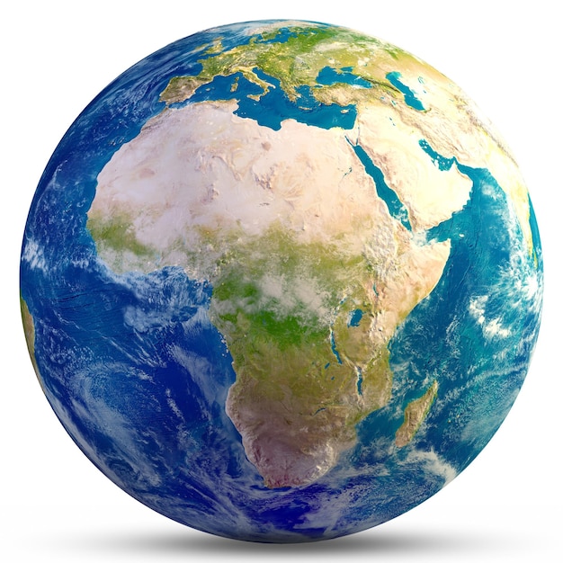 Planet Earth Africa Elements of this image furnished by NASA 3d rendering