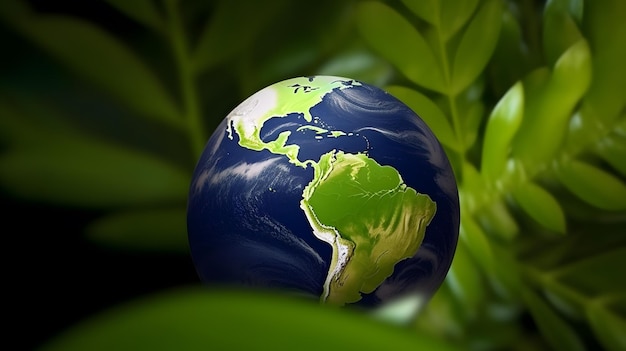 Planet earth Concept of earth day environmental day or world nature conservation day