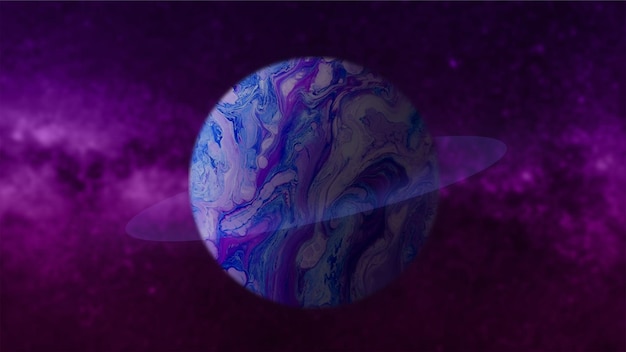 Photo planet earth in galaxy space background