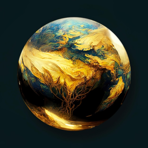 Planet Earth Globe 3D-rendering