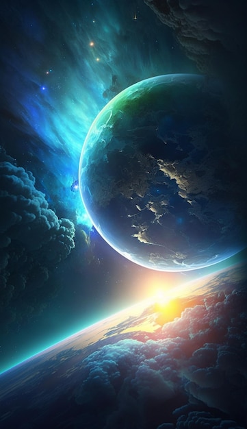 Planet earth in the sky wallpapers