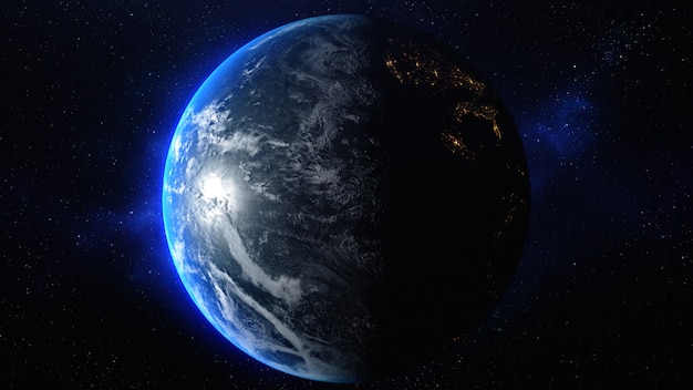 planet earth in the space - elements of this image furnished by nasa.