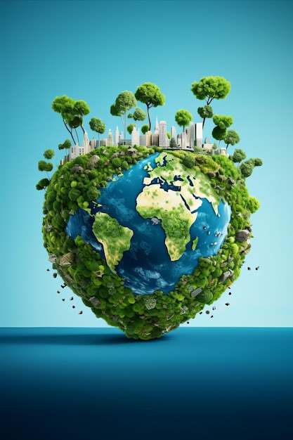 Консервация планетарной экологии Вдохновляющая вертикальная фотография Содействие сохранению окружающей среды