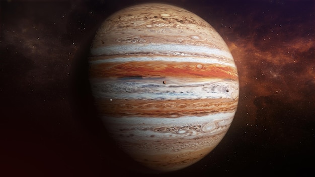 The planet jupiter is in the space