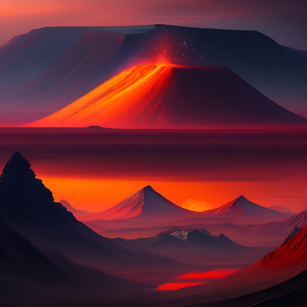 Planet Landscapes A volcanic wasteland filled