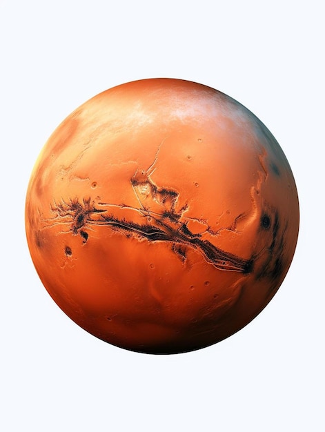 a planet with a red planet with a tree branch in it