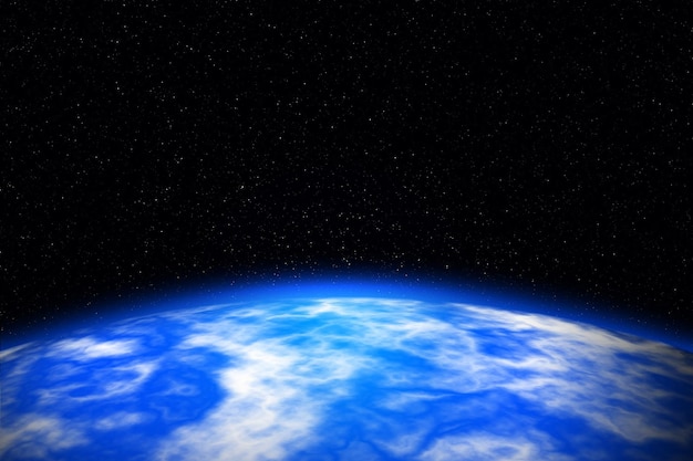 深い宇宙の惑星地平線