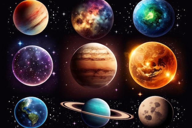 Photo planets clipart background