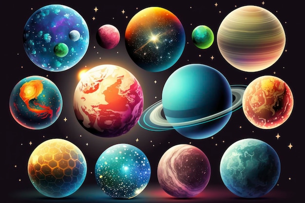 Planets clipart background