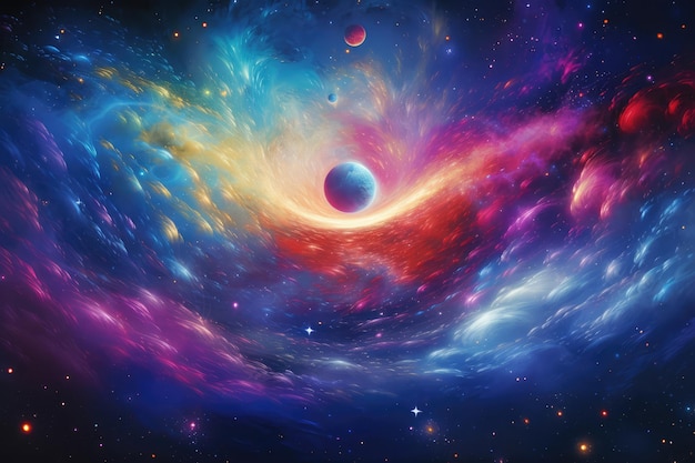 Planets and galaxy science fiction wallpaper Beauty in the universe