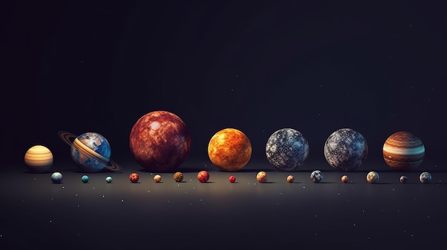 The planets in our solar system AI generated