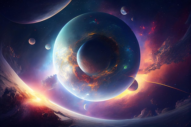 Planets and planet space outer space solar system background