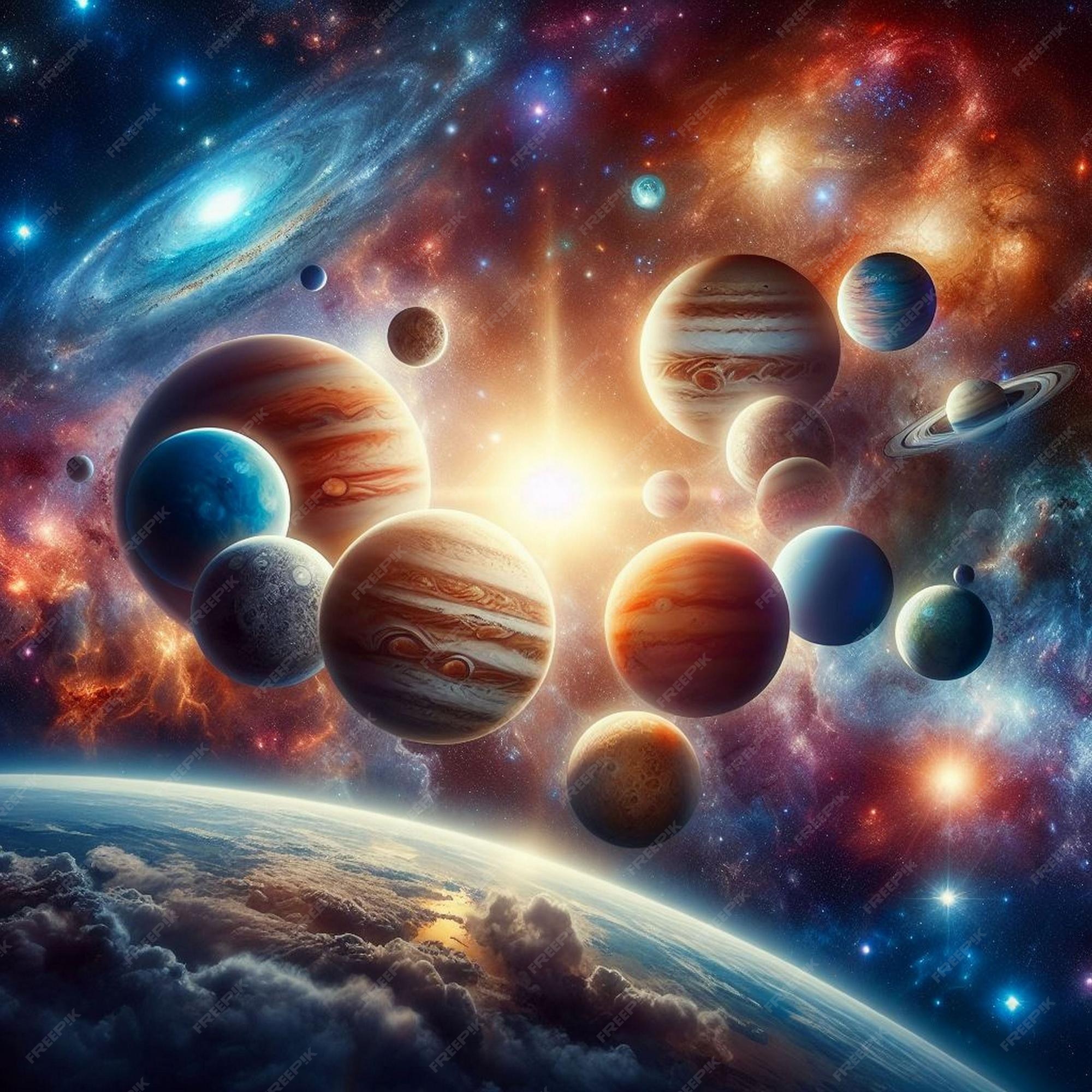 Premium Photo Planets of the solar system in the universe